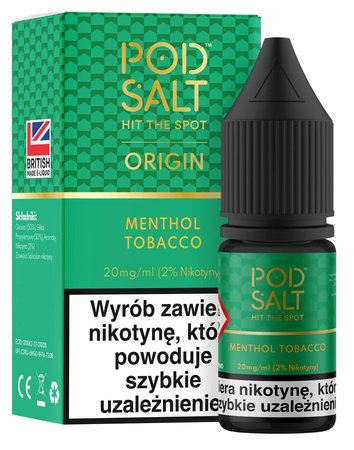 Pod Salt Origin Menthol Tobacco 10ml Nicotine Salt E-Liquid