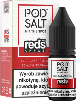 Pod Salt Blue Razapple Ice 10ml Nicotine Salt E-Liquid Fusion