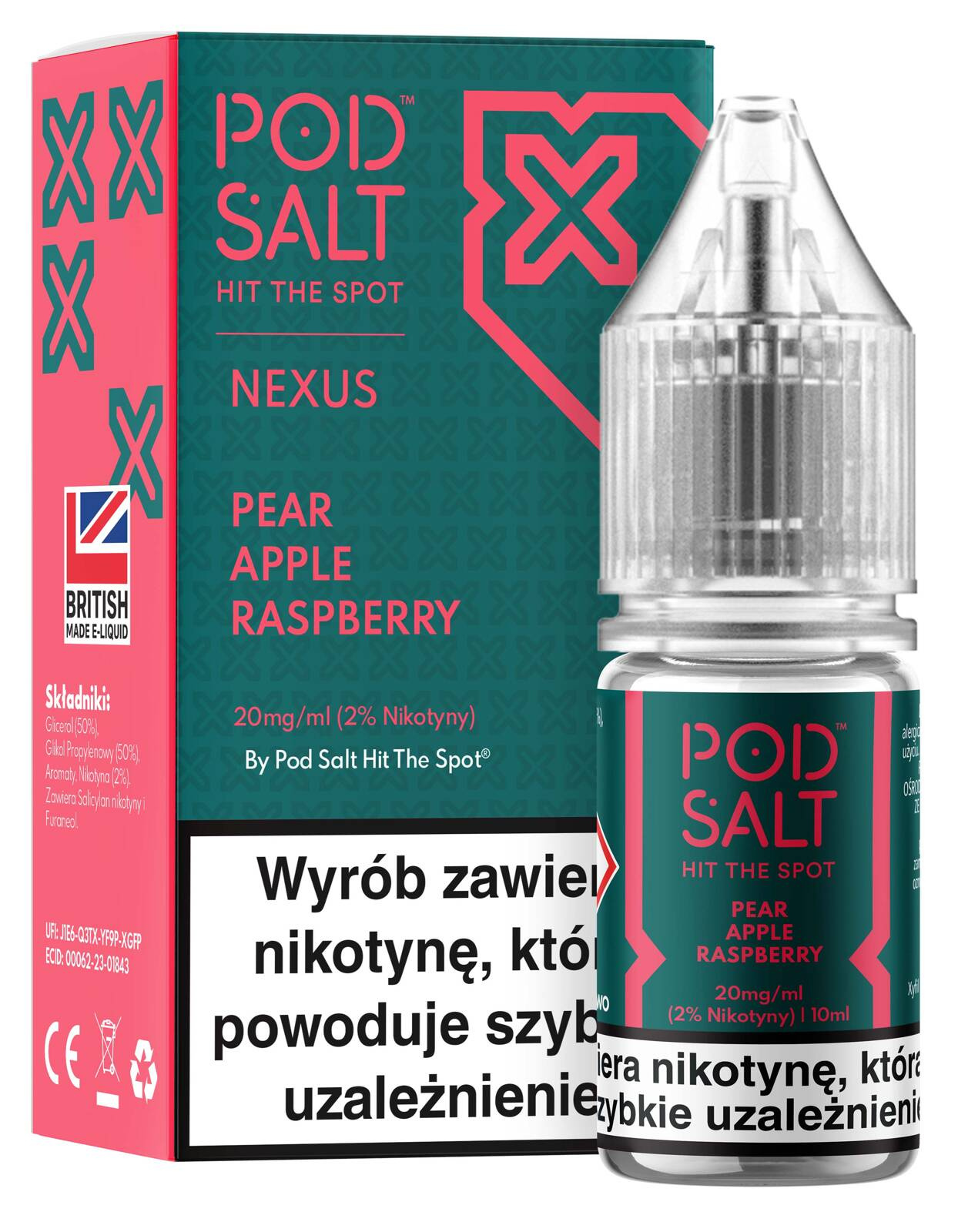 Pod Salt Nexus Pear Apple Raspberry Nic Salts liquid do e-papierosów