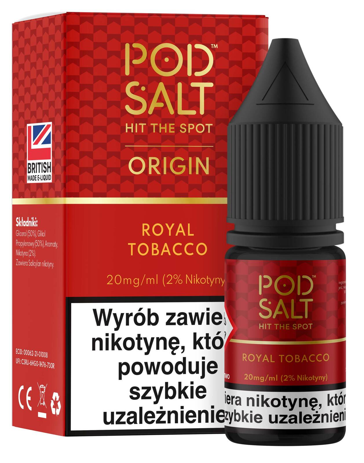 Pod Salt Origin Royal Tobacco Nic Salts liquid do e-papierosów